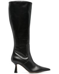 Aeyde - Esme 75mm Knee-high Leather Boots - Lyst