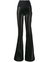 Elisabetta Franchi Pantalones acampanados de talle alto - Negro