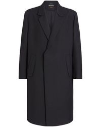 Zegna - Double-breasted Wool-blend Coat - Lyst