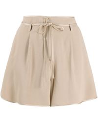 Moncler Belted Shorts - Natural