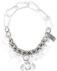 Chopova Lowena - Bat And Bows-charms Streling Silver Necklace - Lyst