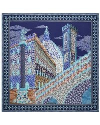 Ferragamo - Palazzo-Print Silk Foulard Scarf - Lyst