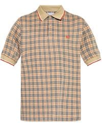 Burberry - Pelham Check-Pattern Logo-Detail Polo Shirt - Lyst