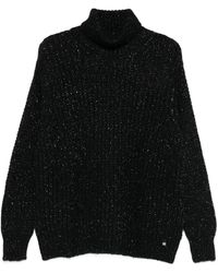 Herno - Turtleneck Glitter-Knit Sweater - Lyst