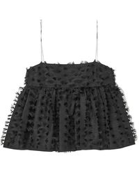 Cecilie Bahnsen - Babette Fil-Coupé Sleeveless Peplum Blouse - Lyst