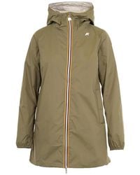 K-Way - Zip-Up Hooded Coat - Lyst