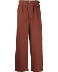 Bode - Cropped Wide-leg Trousers - Lyst
