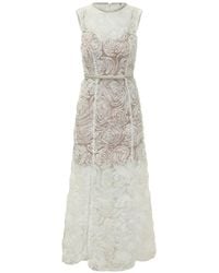 Self-Portrait - Lace Midi Dress - Lyst