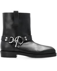 Balmain - Bottines Harness À Bout Carré - Lyst