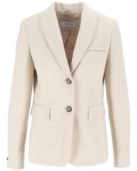 Peserico - Notched-Lapels Single-Breasted Blazer - Lyst