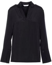 Max Mara - Stretch Silk Cady Blouse - Lyst