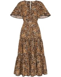 Johanna Ortiz Jurk Met Luipaardprint - Bruin