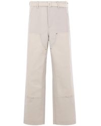Carhartt - X Sacai Duck Belted Panelled Trousers - Lyst
