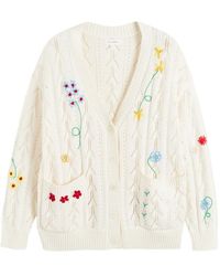 Chinti & Parker - Floral-Embroidered Cardigan - Lyst