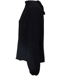 N°21 - Pussy-Bow Long-Sleeve Blouse - Lyst