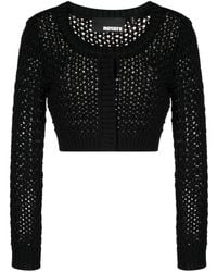 ROTATE BIRGER CHRISTENSEN - Chunky-knit Cropped Cardigan - Lyst