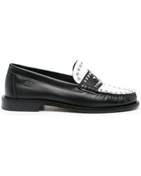 Sandro - Two-tone Leather Loafers - Lyst