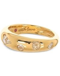 Nimo With Love - 18K Diamond Tapered Ring - Lyst