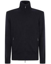 Cruciani - Zip-Up Knitted Cardigan - Lyst