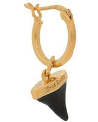 True Rocks Orecchino a cerchio con dente di squalo - Metallizzato