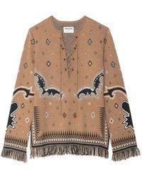 Zadig & Voltaire - Lace-Up Skull-Print Sweater - Lyst