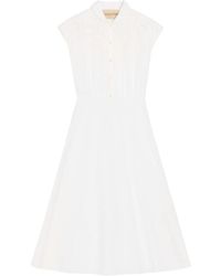 Valentino Garavani - Embroidered-Details Midi Dress - Lyst