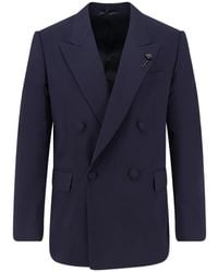 Lardini - Double-Breasted Tuxedo Blazer - Lyst
