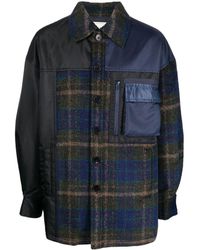 Feng Chen Wang - Panelled Plaid Button-up Jacket - Lyst