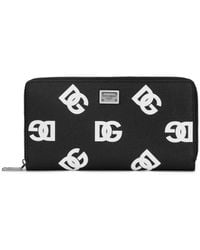 Dolce & Gabbana - Dg-logo Leather Zip-around Wallet - Lyst