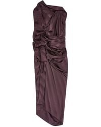 Dries Van Noten - ドレープ シルクマキシドレス - Lyst