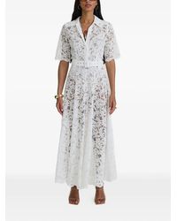 MOOS STUDIO - Reverie Belted Floral-Lace Maxi Dress - Lyst