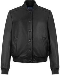 Brooks Brothers - Leather Bomber Jacket - Lyst