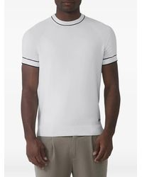 Mauvais - Contrast-Trim Knitted T-Shirt - Lyst