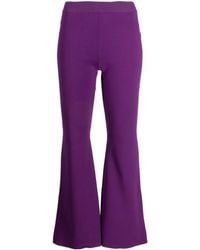 Stella McCartney - High-waist Knitted Flared Trousers - Lyst