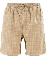 Forét - Shift Check-Pattern Drawstring Shorts - Lyst
