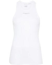 Pinko - Logo Ribbed Tank Top - Lyst