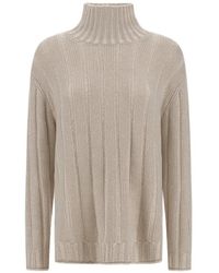 Herno - High-Neck Ribbed Sweater - Lyst