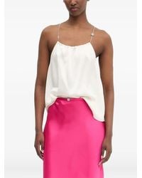 HUGO - Chain-Embellished Satin Slip Top - Lyst