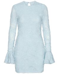 ROTATE BIRGER CHRISTENSEN - Mini Dress With Mesh Ruffles - Lyst