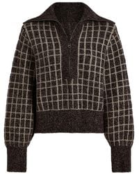Varley - Karierter Furley Pullover mit kurzem Reißverschluss - Lyst