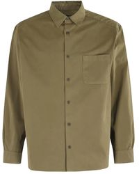 A.P.C. - Camisa con logo bordado y botones - Lyst