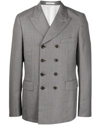 Comme des Garçons - Check-pattern Wool Double-breasted Blazer - Lyst