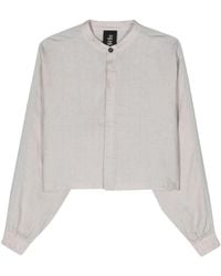 Thom Krom - Cropped Linen Shirt - Lyst