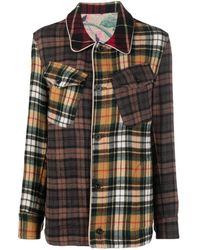Pierre Louis Mascia - Check-print Wool Shirt Jacket - Lyst