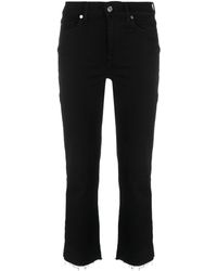 7 For All Mankind - Soho Night Straight-leg Cropped Jeans - Lyst