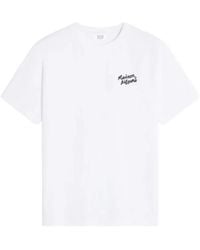 Maison Kitsuné - Logo-Print T-Shirt - Lyst