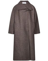 Harris Wharf London - High-Neck Oversized Coat - Lyst