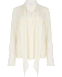 Nina Ricci - Lavalliere Satin Shirt - Lyst