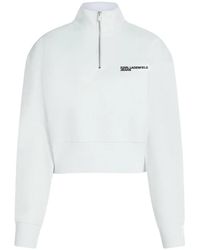 KARL LAGERFELD - Half-Zip Sweatshirt - Lyst