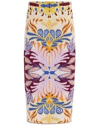 Marie Oliver - Janis Gebreide Rok Met Bloemenprint - Lyst